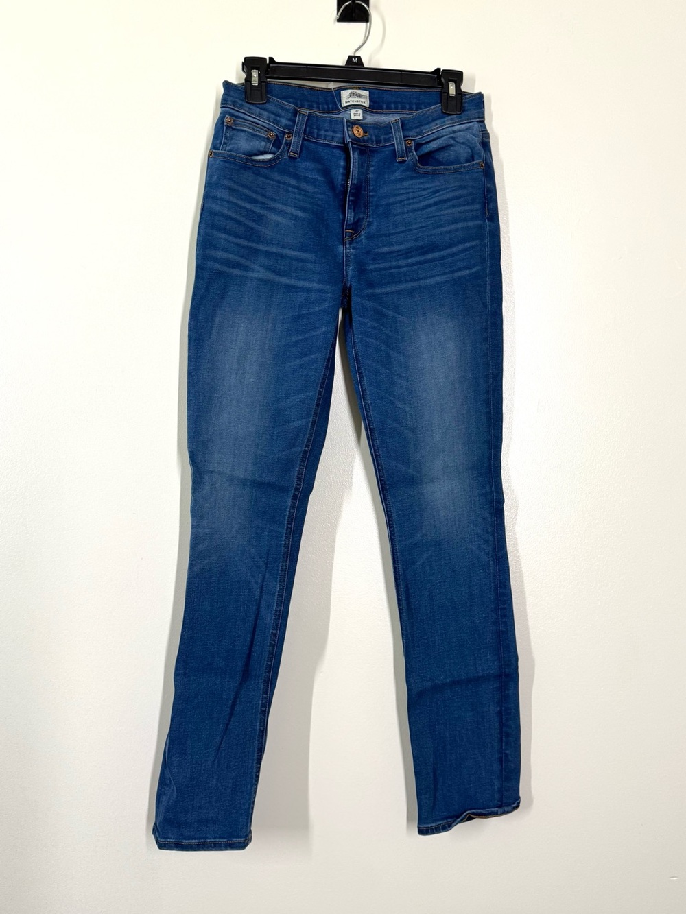 J. Crew Skinny Jeans in Medium Blue Wash Matchstick Size 27 - Zipper Repair